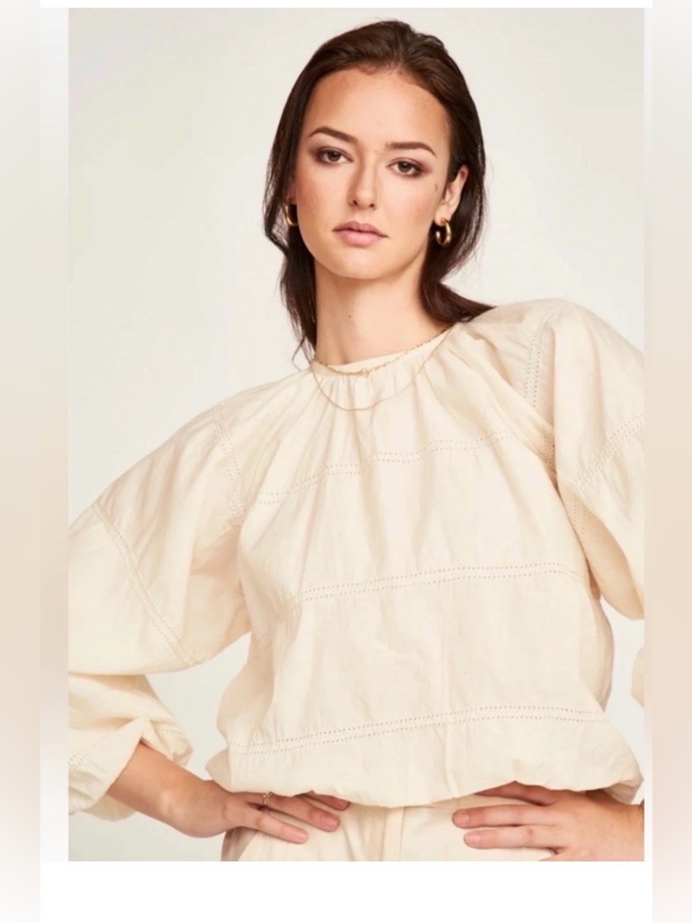 NEW nwot MIRTH andaman long sleeve top in alabaster small